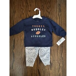 Carter's Baby Boys Thanksgiving & Football Long Sleeve Outfit Set Size 6M